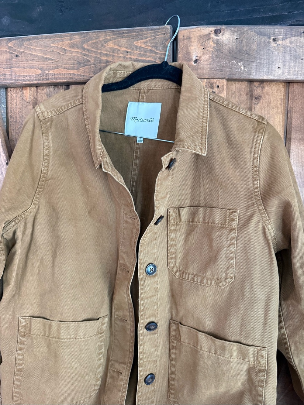 Madewell women’s Brown Canvas Work Jacket - Picture 3 of 6